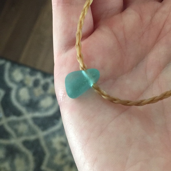Sea glass rope necklace - Picture 2 of 3
